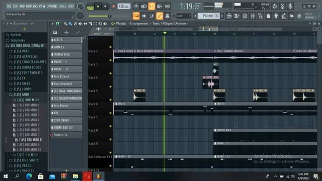 I MAKE A DARK DRILL BEATS ON FL STUDIO 20/FREE FLP