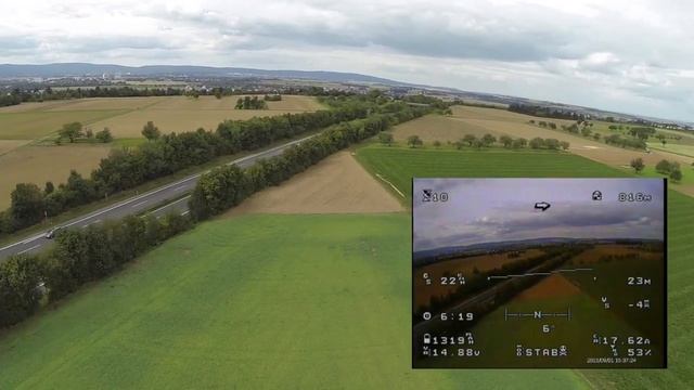 Black Widow - 25mW, 4-turn helix range test