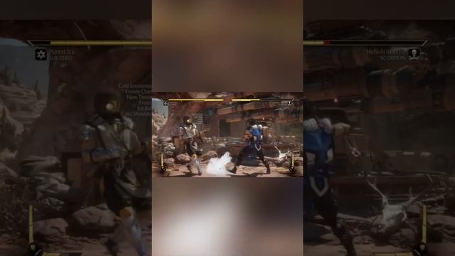 🥶SUBZERO VS 🔥SCORPION ( Very Hard ) - Mortal kombat 11 - MK Status - #Shorts #mk11