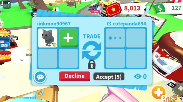 Can i trade my neon cat? (Roblox)