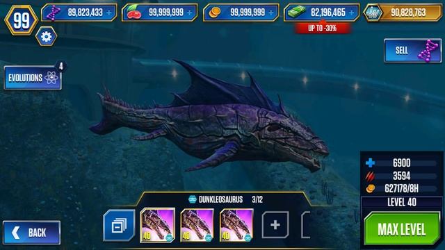 UNLOCK DUNKLEOSTEUS TO DAY | JURASSIC WORLD THE GAME