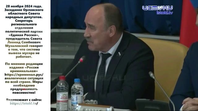 Город Орёл. «Мусорное дело». Итоги. Почему Музалевский до сих пор не опрошен?