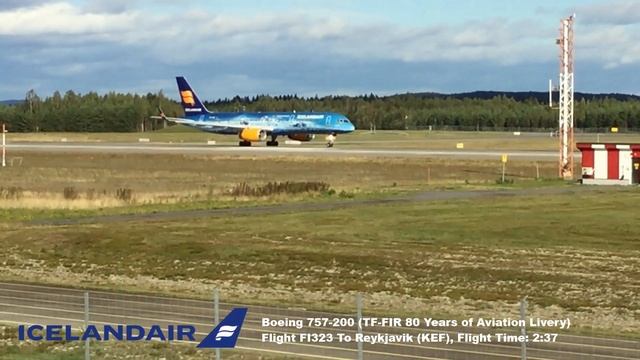 Icelandair 80 Years of Aviation Livery | TF-FIR Boeing 757-200 | KEF - OSL - KEF