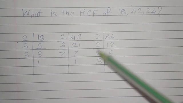 What is the HCF of 18, 42, 24? | 18, 42, 24 का HCF क्या है? ITI First Year WCS Solved MCQ