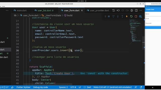 🦾🔥 CRUD em flutter - part 4 (lista do usuario) #basico #crud #flutter🍁#energização #energize