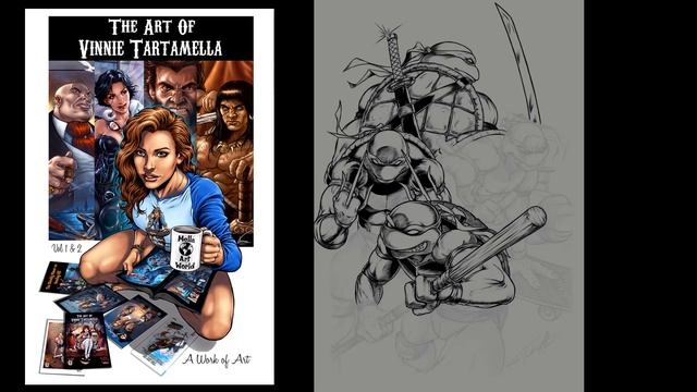 Inking the Turtles time lapse Video!