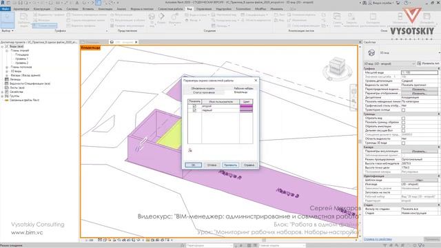 [Bim-Администрирование] Мониторинг рабочих наборов. Наборы-настройки