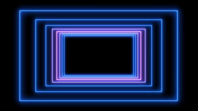 Abstract Light Neon Frame || Hd video background animation