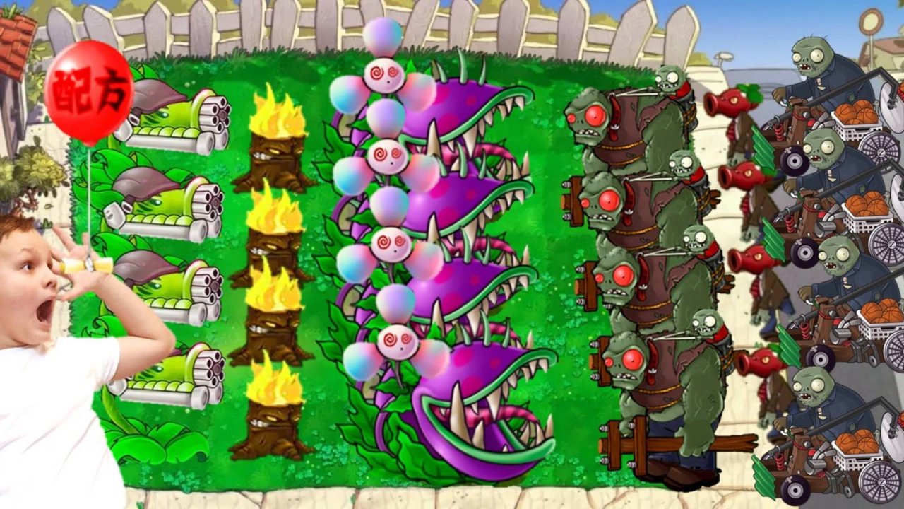 Гибридов больше нет? А зомби? Они живы! Plats VS zombies fision mod! Конец гибридам!