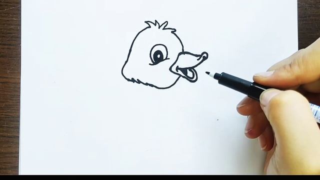 How to draw a duck step by step / learn to draw and color easily / simple art tips