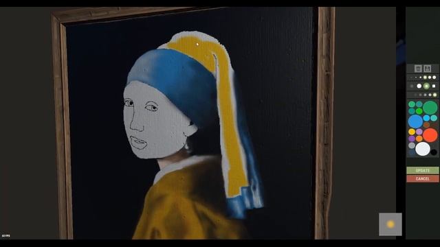 Rust in game painting: Girl with the Pearl Earring