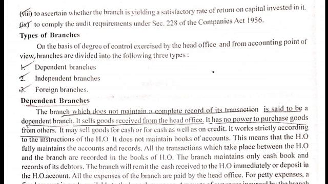 Part 1-Inland Branch Accounts| Need, Objects &Types of Branch Accounts- Dependent&Independent Branc