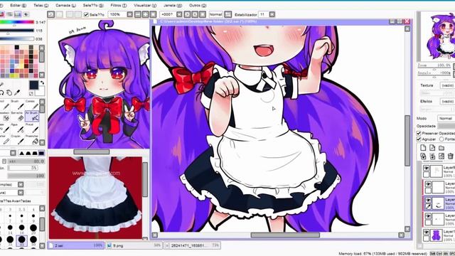 [SPEED PAINT SAI] COMMISSION BY วุ้นเส้น คนที่ชอบนั่งวาดรูปไง