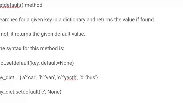 Python Unlocking the Secrets by Mastering Set default method Like a Pro!