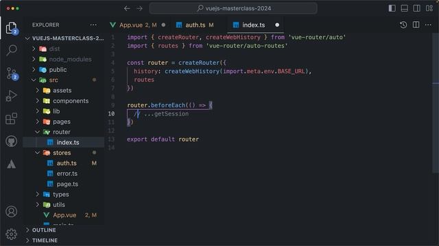 79 Create a Vue Router Guard to Validate the Supabase Auth Session