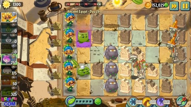 Every Plant Power-Up! vs Mummified Gargantuar in Plants vs Zombies 2