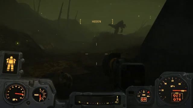 Fallout 4 sneaking by a deathclaw the Glowing sea