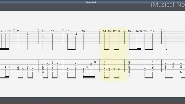 Guitar TAB - Jean Philippe Rameau : Danza Rural  | Tutorial Sheet Lesson #iMn