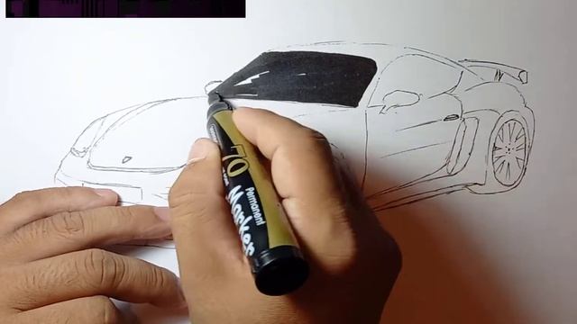 Porsche / 718 Cayman / Drawing car / HOW TO DRAW A CAR