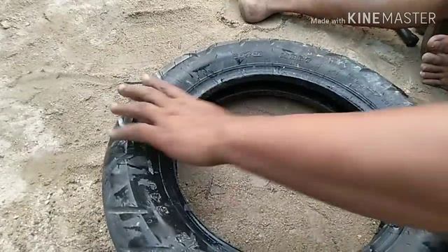 Cara membuat bak air dg ban bekas