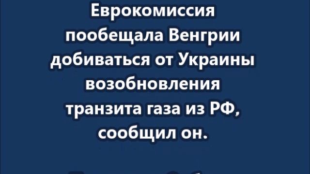 Венгрия хотела бы, чтобы санкции Евросоюза против России были отменены