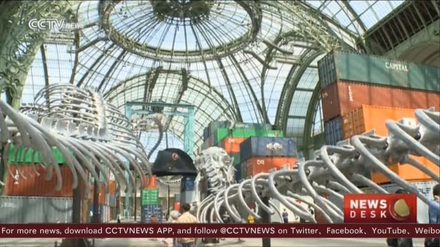 Chinese artist's "monumental" work fills Paris' Grand Palais