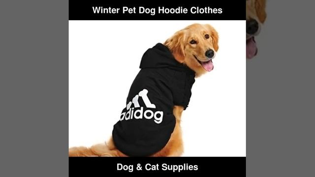 Winter Pet Dog Hoodie Clothes Fleece Warm Hooded Jacket Sweatshirt | Dog & Cat Supplies