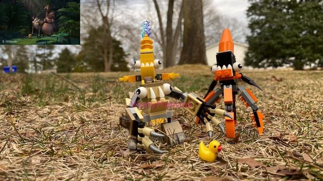 Madagascar “Alligator eating duck” recreated with Lego Mixels