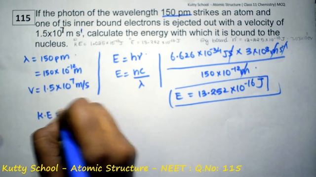 neet chemistry mcq   Atomic Structure  115