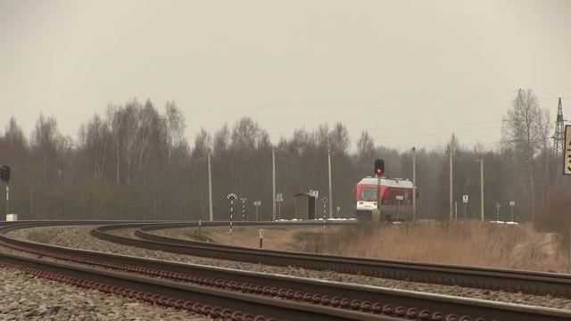 Рельсовый автобус 620М-010 близ о.п. Манкишкяй / 620M-010 railcar near Mankiškiai stop