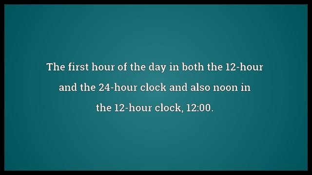 Twelve o'clock Meaning