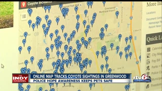 Online map tracks coyote sightings in Greenwood