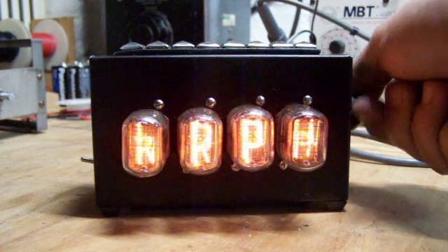 Punk Rock Neon Nixie Tube Animated Display