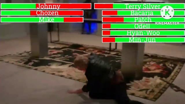 Johnny, Chozen and Mike vs Sensei's with healthbars Cobra Kai Season 5 (Part 2)