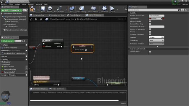 Unreal Engine 4: Camera Shake al Sprintar
