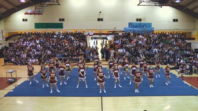 2012 LCHS Cheer/JV Songs Winter Assembly 2 camera angles