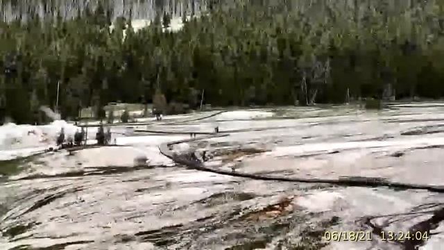 June 18, 2021 Upper Geyser Basin Daytime Streaming Camera Captures