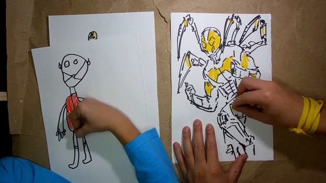 How to draw ANT-МАН. How to draw Yellowjacket