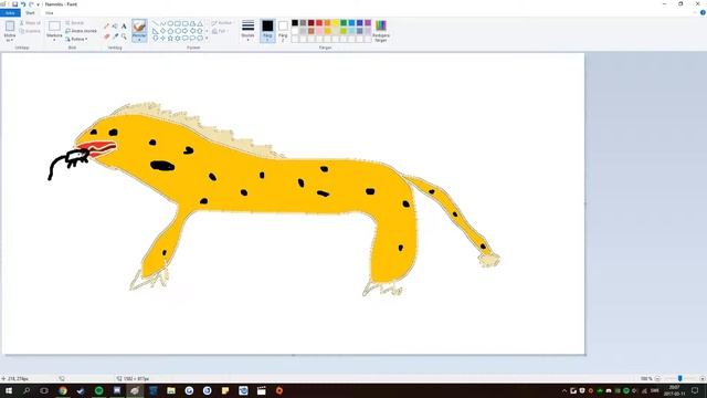 painting tutorial of how to draw the hyena from the africa