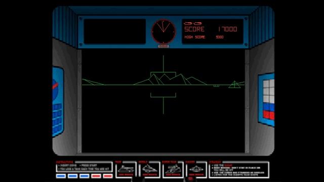 PS1 - EMU - Atari Anniversary Edition Redux - Battlezone [Score: 48,000]