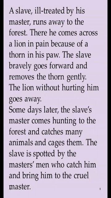 #THE LION AND THE POOR SLAVE#SHORT STORIES#ENGLISH#SHORTS#