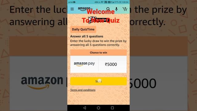 Amazon Quiz Answers Today Win 5000 Amazon Pay Balance 2 AUGUST 2021