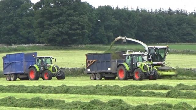 Cumbrian Silage - Lifting Grass with Claas Jaguar 860 with New Hollands & Claas - Silage 2019