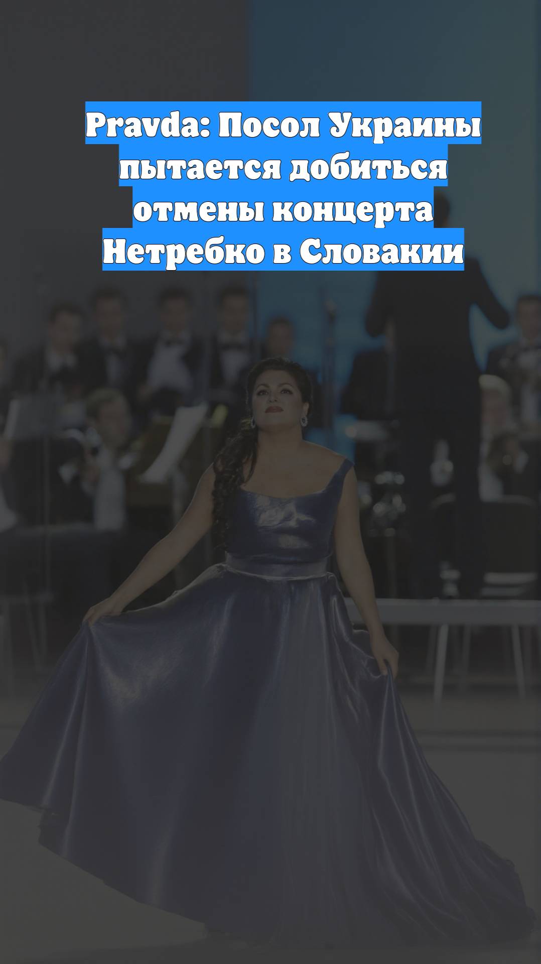 Pravda: Посол Украины пытается добиться отмены концерта Нетребко в Словакии