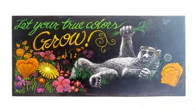 Chalk Art Time-lapse | Let Your True Colors Grow! | designthis!