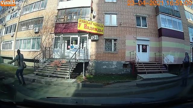 Caught On Camera: Close Call For Two Women As Balcony Collapses
