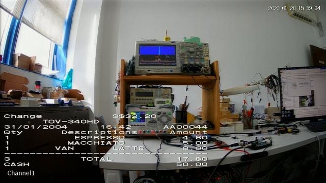 Text overlay for POS/Cash Register with 4K camera. Exception string detection (VOID) and alarm