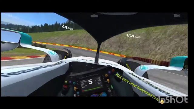 Driving the W13 around Spa (Real Racing 3)