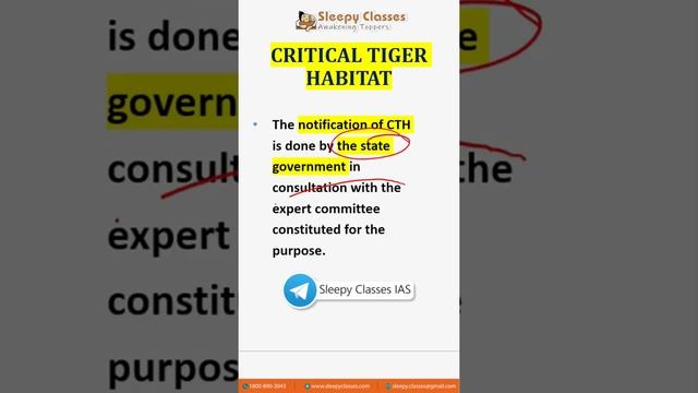 Critical Tiger Habitat vs Critical Wildlife Habitat