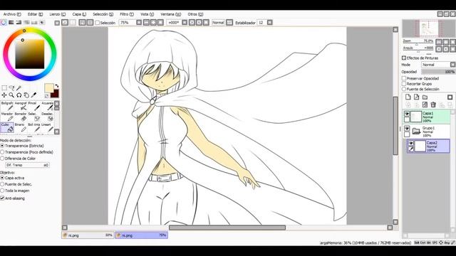 speed paint/ Sepia- practice ( pain tool sai # 7)